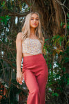 floral bustier crop top