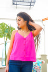 Bougainvillea Button Down Cami